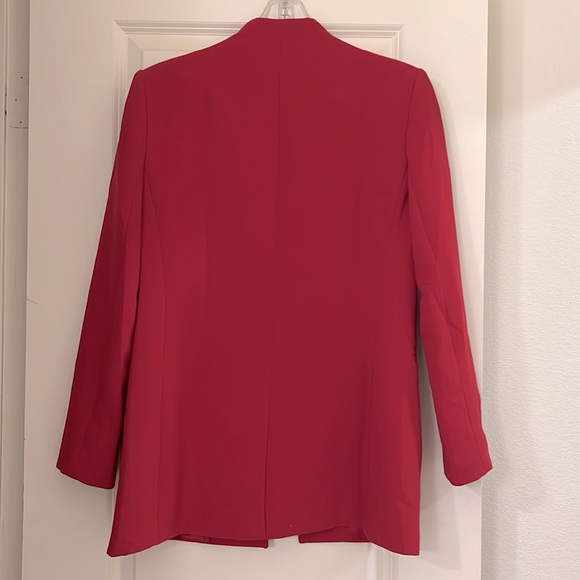Banana Republic Red Collarless Blazer - Picture 2 of 2